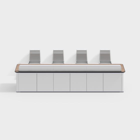 Stylish Urban Bench Low-Poly 3D Model