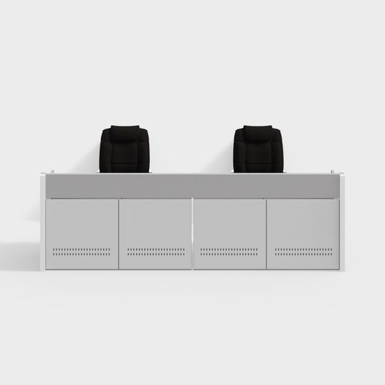 Modern Minimalist Reception Desk 3D model