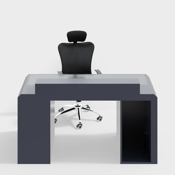 Sleek Office Desk 3D model for Creative Spaces