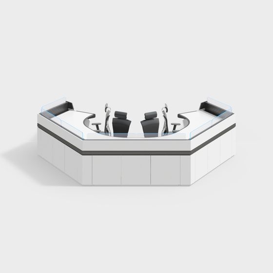 Futuristic Conference Room 3D model
