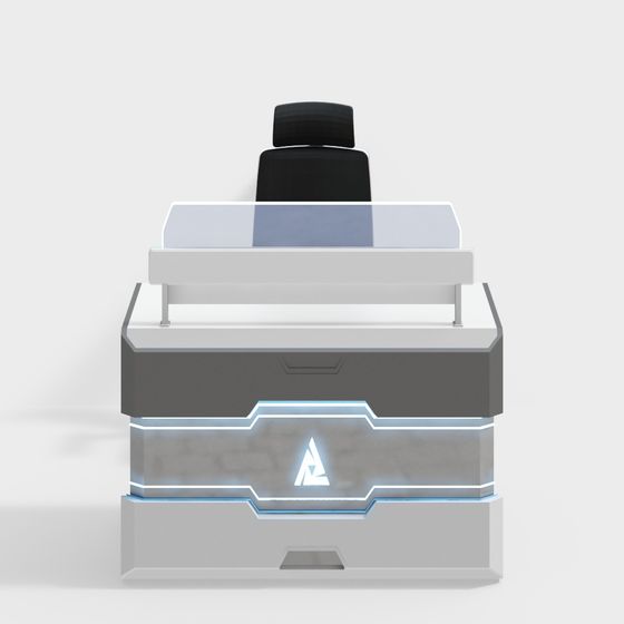Futuristic Reception Desk 3D model