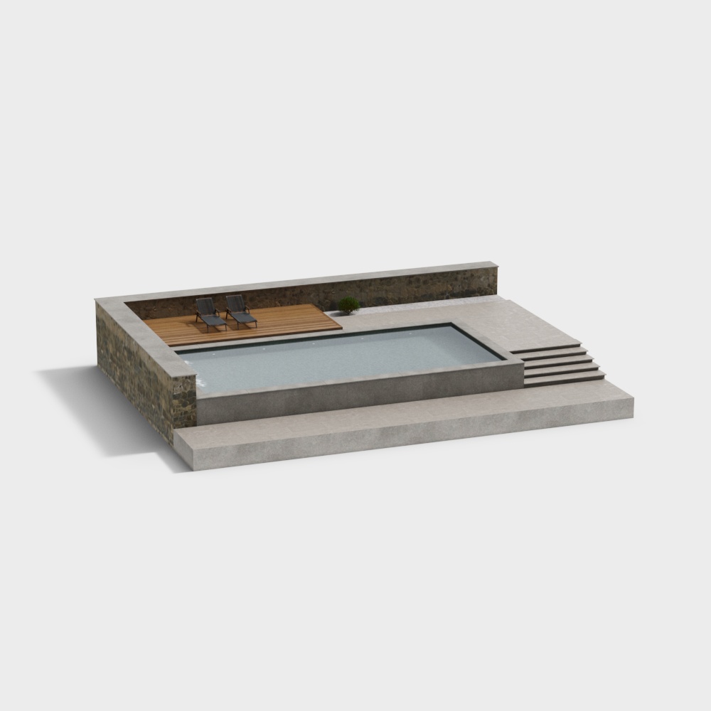 Terrace swimming pool