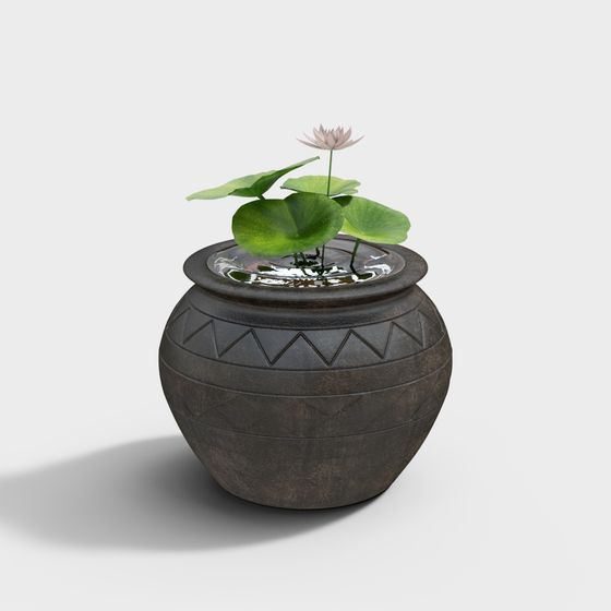 Lotus Pond Vase 3D model