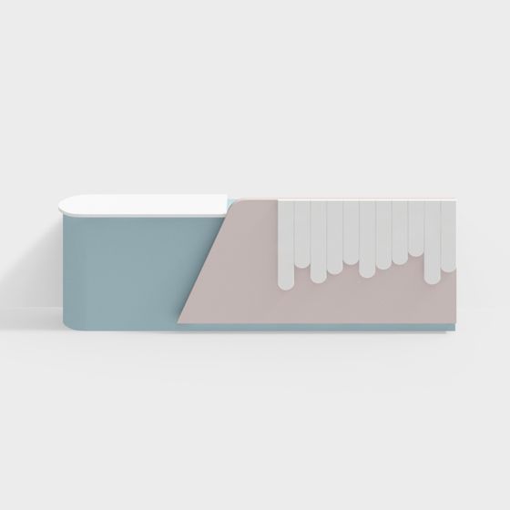 Sleek Reception Desk 3D model