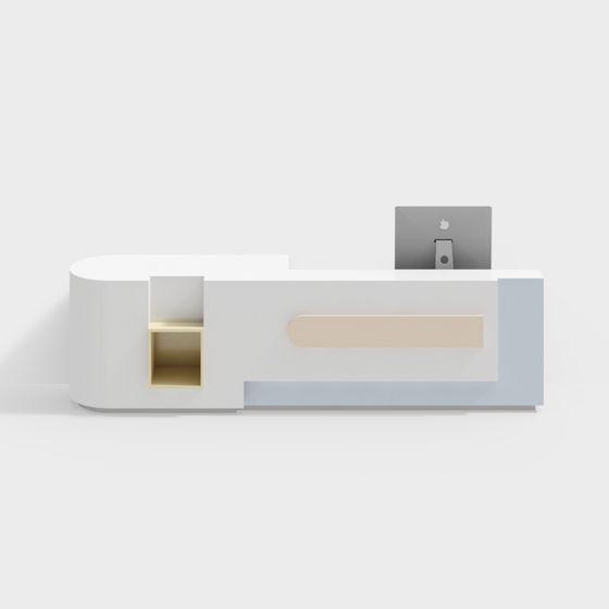 Sleek Reception Desk 3D model
