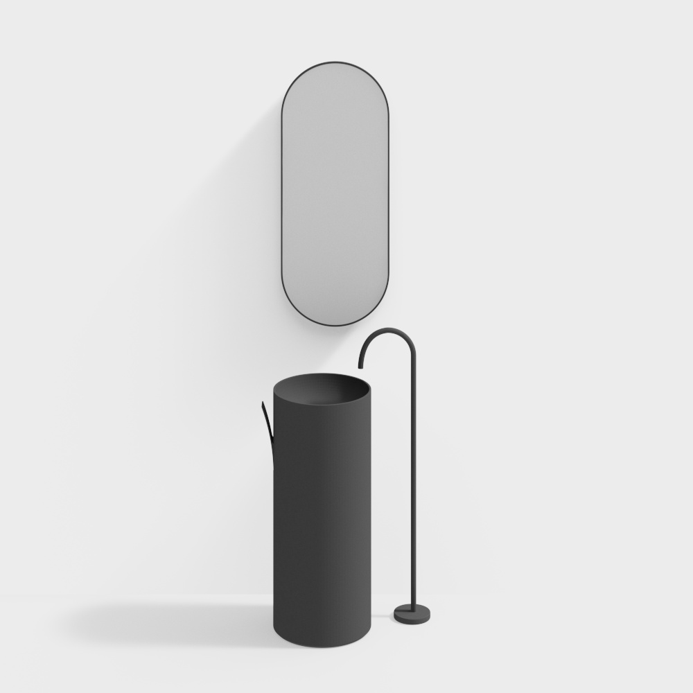 Urban Mirror Stand 3D model