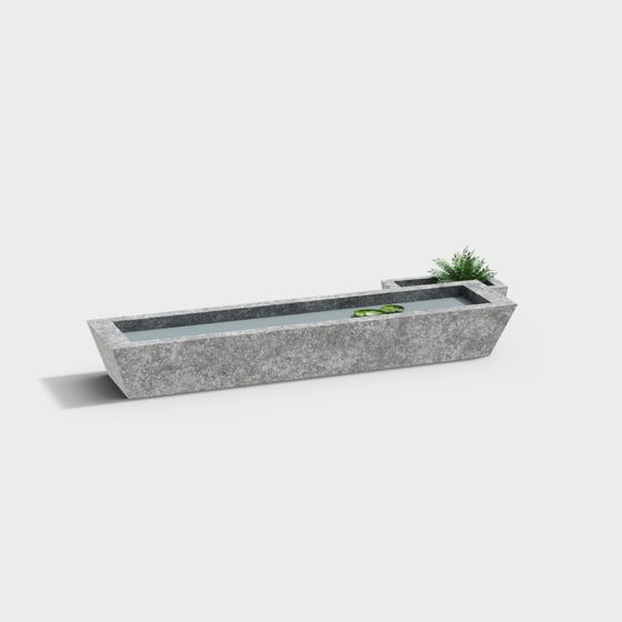 Concrete Planter 3D Model for Urban Spaces