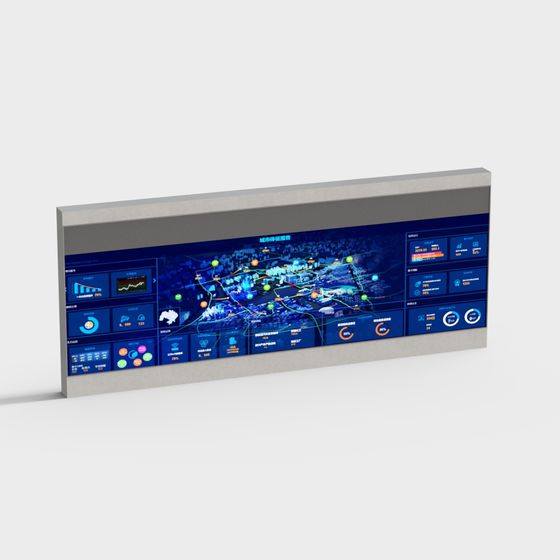 Smart City Control Console 3D model