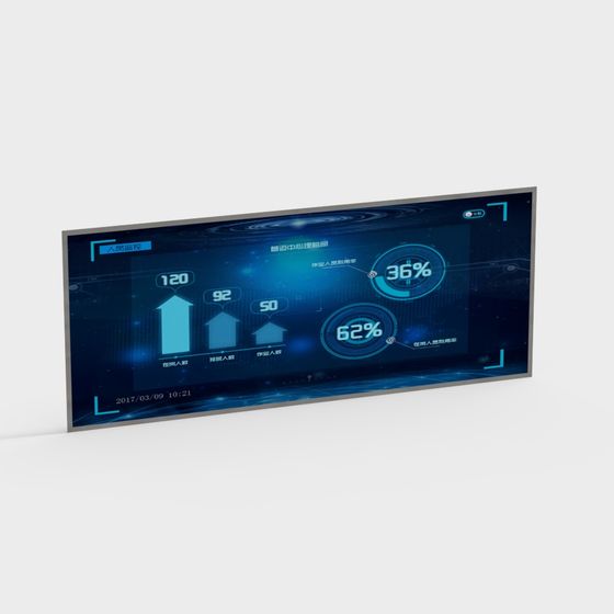 Digital Dashboard 3D model