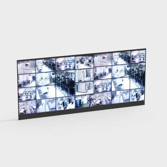 Surveillance Wall 3D model for Modern Design