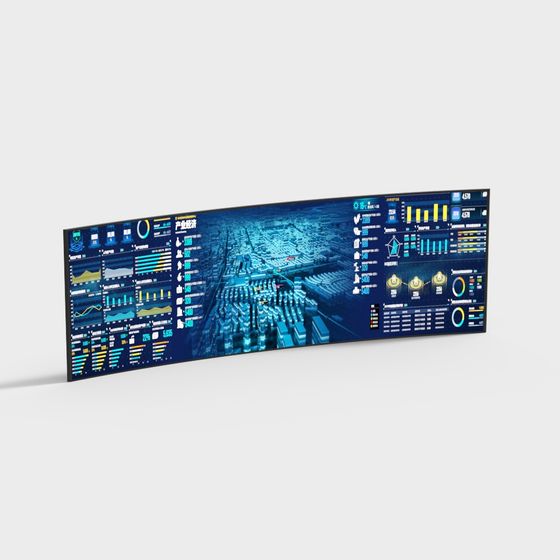 Futuristic Tech Interface 3D model