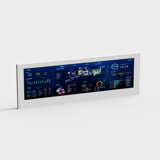 Smart Data Analysis Screen 3D model