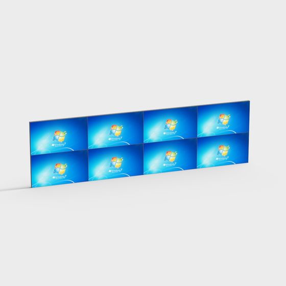 Windows 7 Screen Wall 3D model