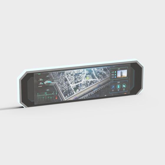 Smart Display Screen 3D model for Future Cities
