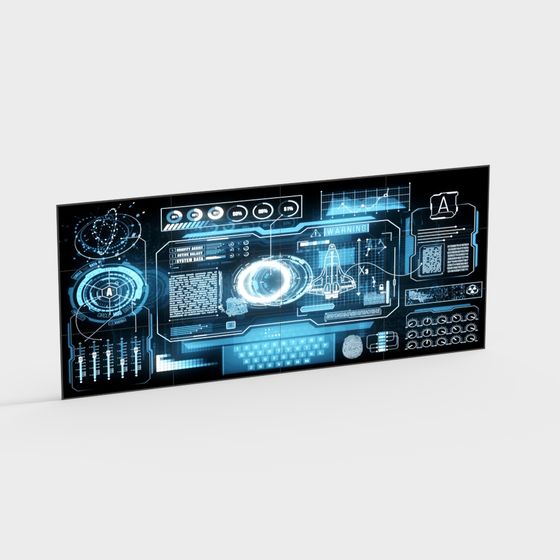 Future Interface Low Polygon 3D model