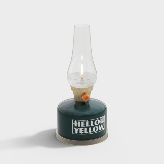 Vintage Oil Lamp 3D model for Nostalgic Spaces