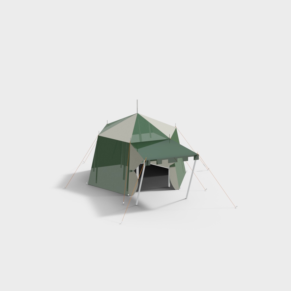 Low-Poly Camping Tent 3D model