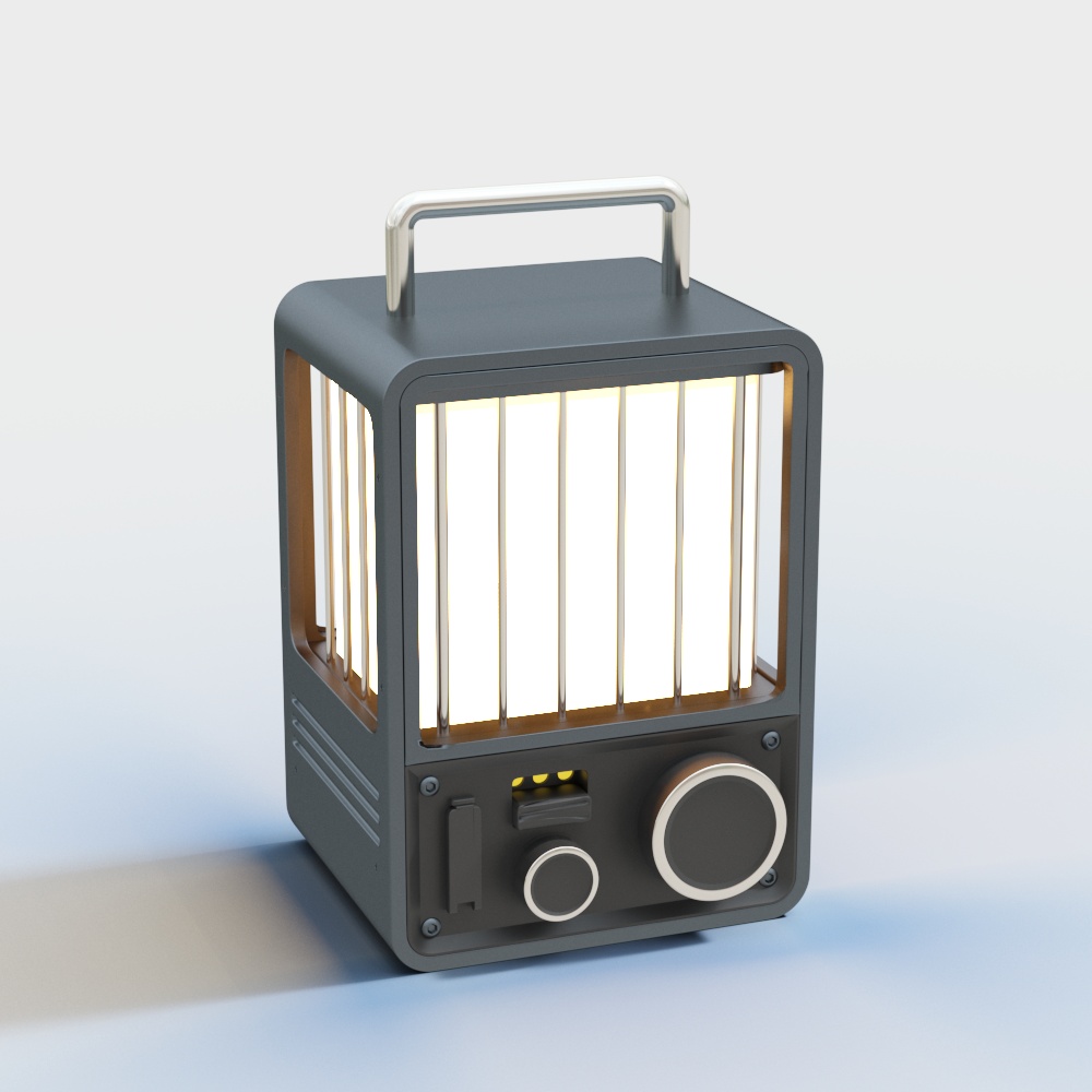 Retro Radio 3D Model – Vintage Wooden & Metallic Design