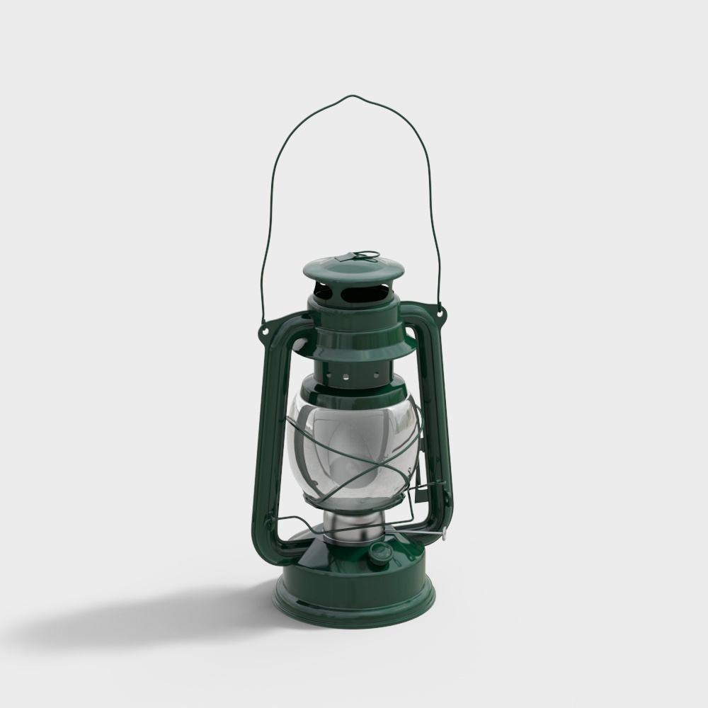 Vintage Oil Lamp 3D Model – Low-Poly Classic Design