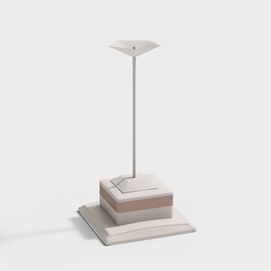 Elegant Low-Poly Table Lamp 3D model for Modern Interiors