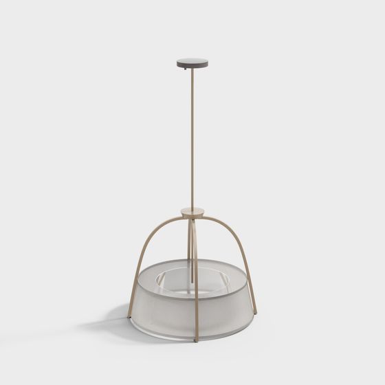 Suspended Light Fixture 3D model
