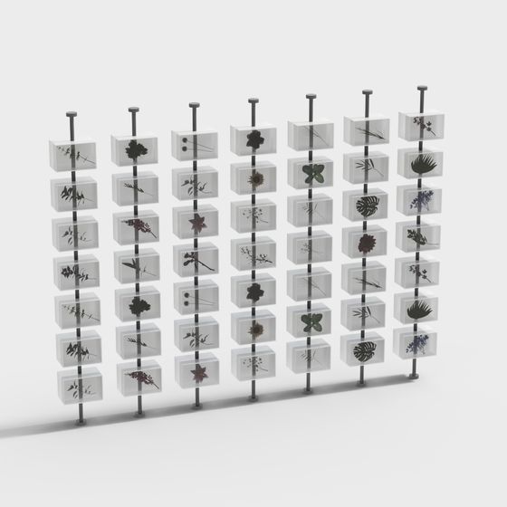 Botanical Cube Wall 3D model