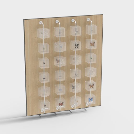 Butterfly Specimen Display Stand 3D model
