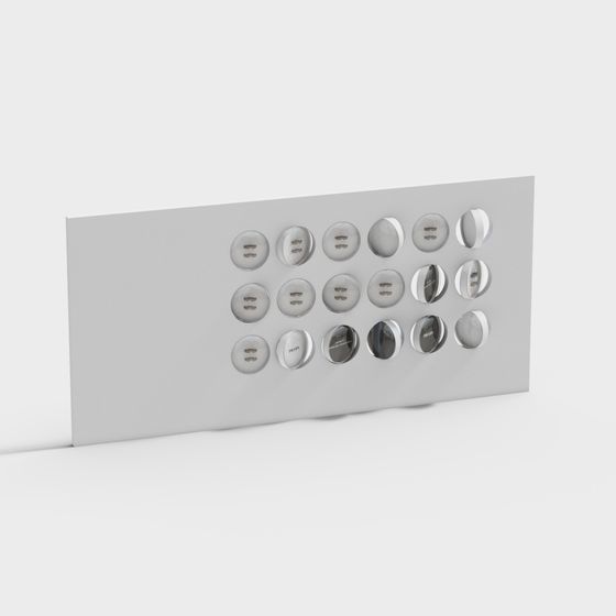 Fashion Display Wall 3D model