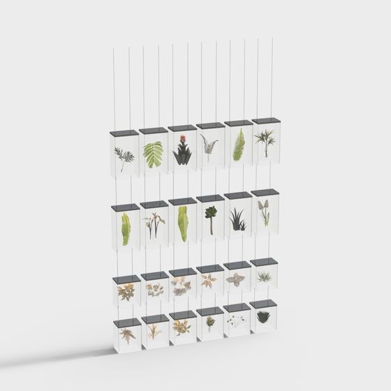 Modern Hanging Plant Specimen Rack 3D model