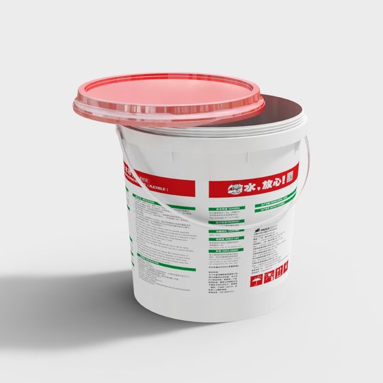 Realistic Industrial Paint Bucket 3D Model