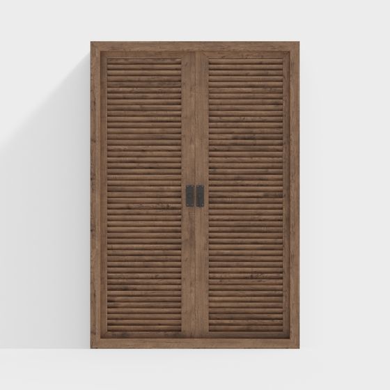 Vintage Louvered Door 3D model