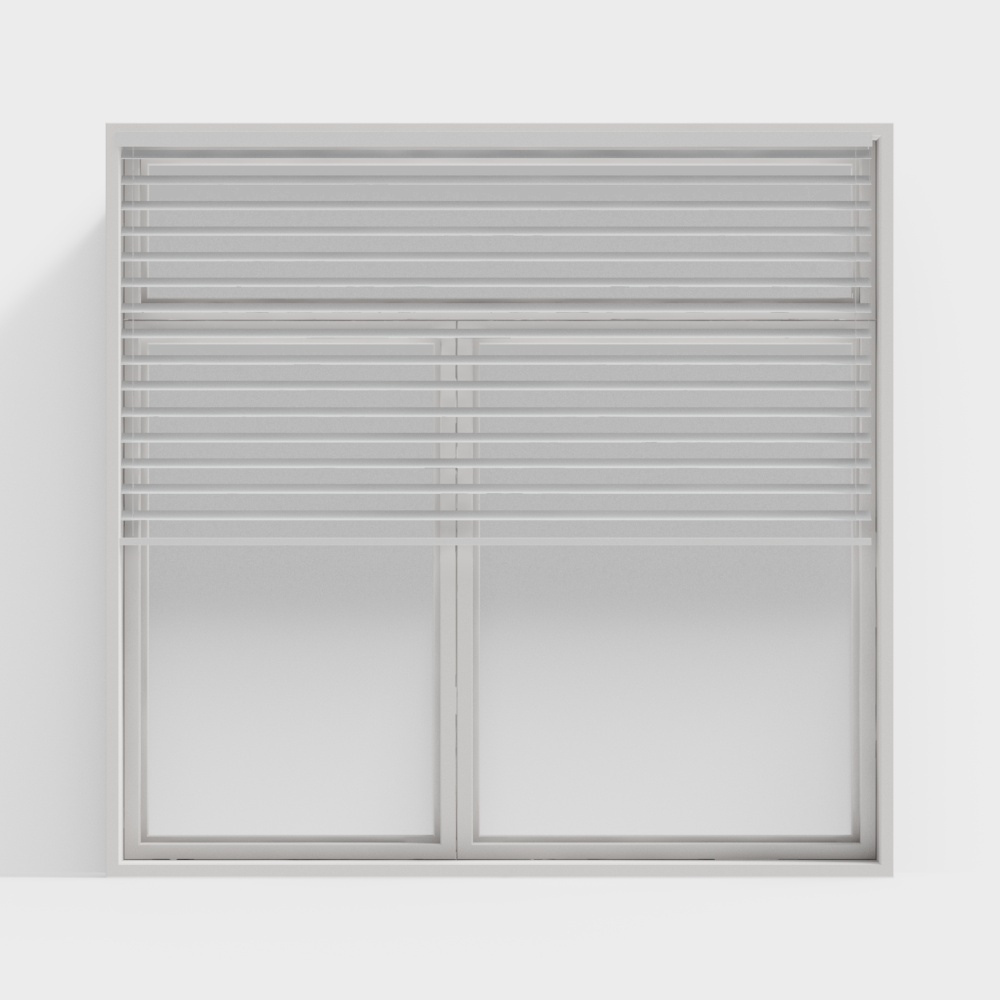 Louvered glass window