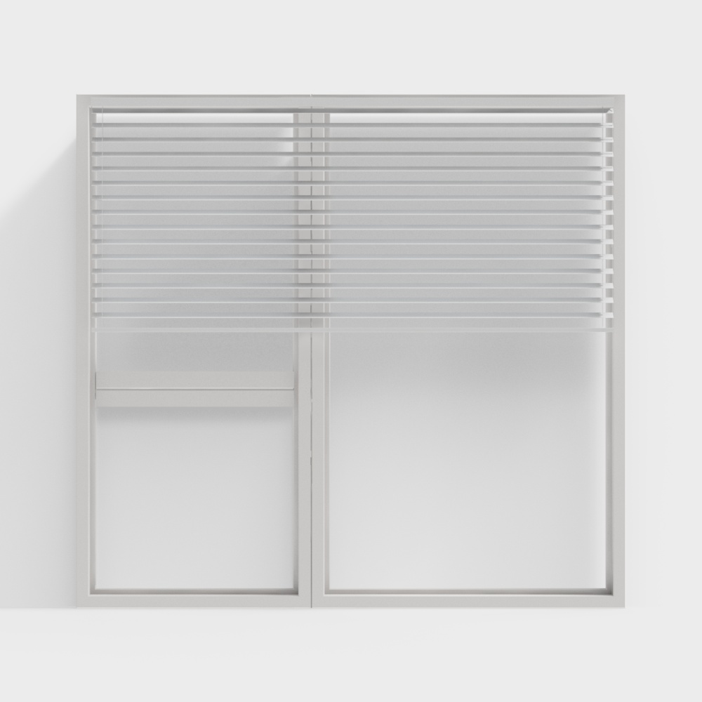 Louvered glass window