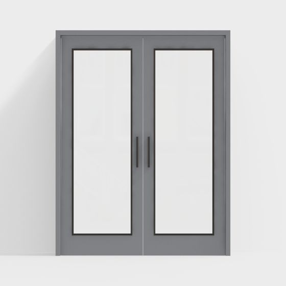 Stylish Double Door 3D Model for Contemporary Spaces