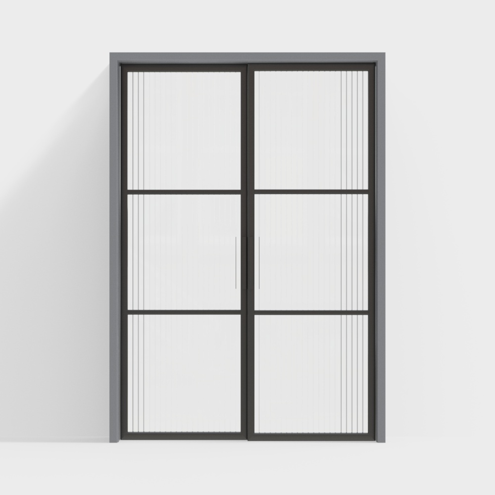 Puerta corredera de vidrio minimalista moderna