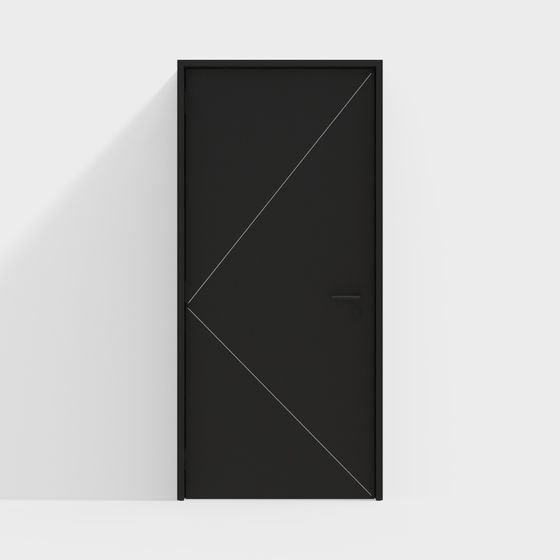 Minimal Black Door 3D model