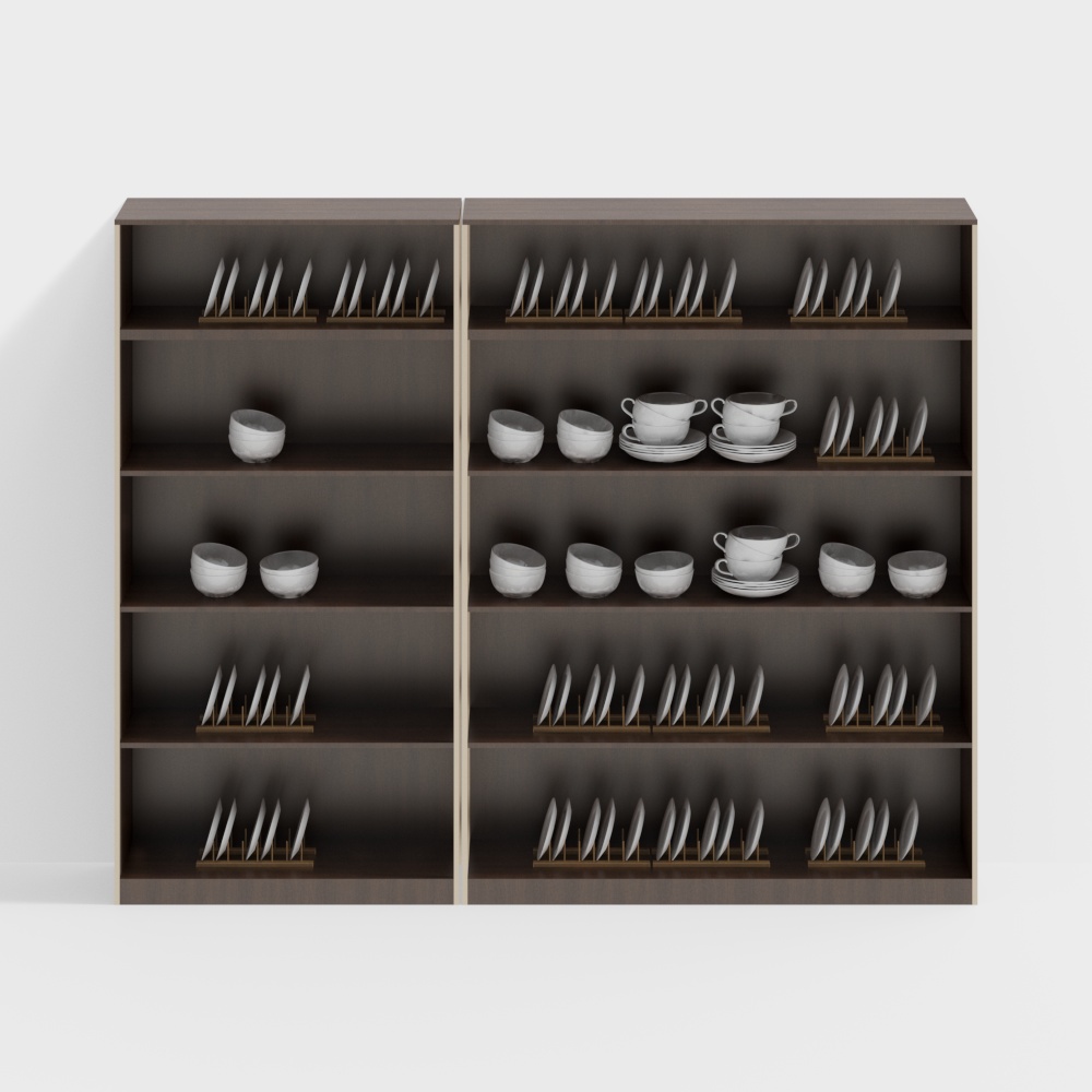 Bowl ceramic display cabinet