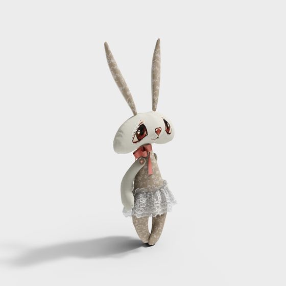 Delicate Lace Bunny 3D model