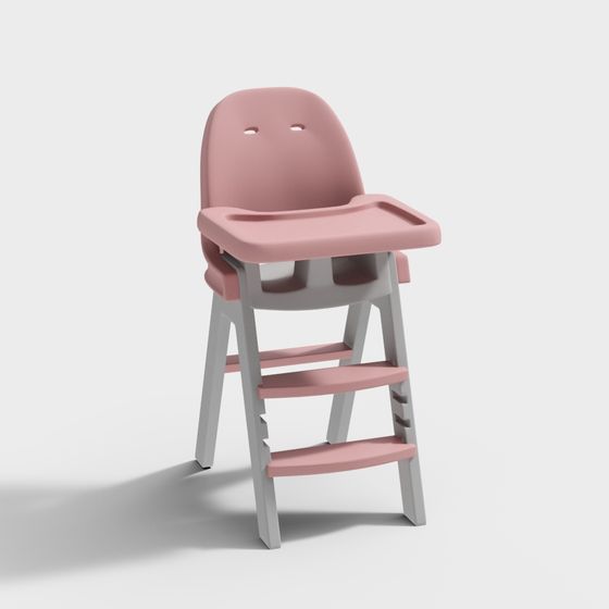 Charming Pink Bar Stool 3D model for Modern Interiors