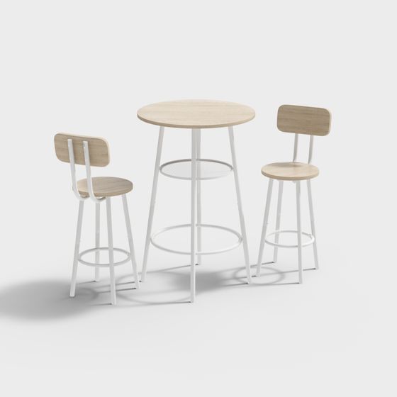 Bar Table Set 3D model