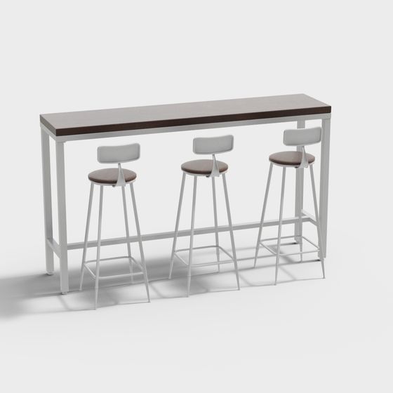 Chic Minimalist Bar Counter 3D model