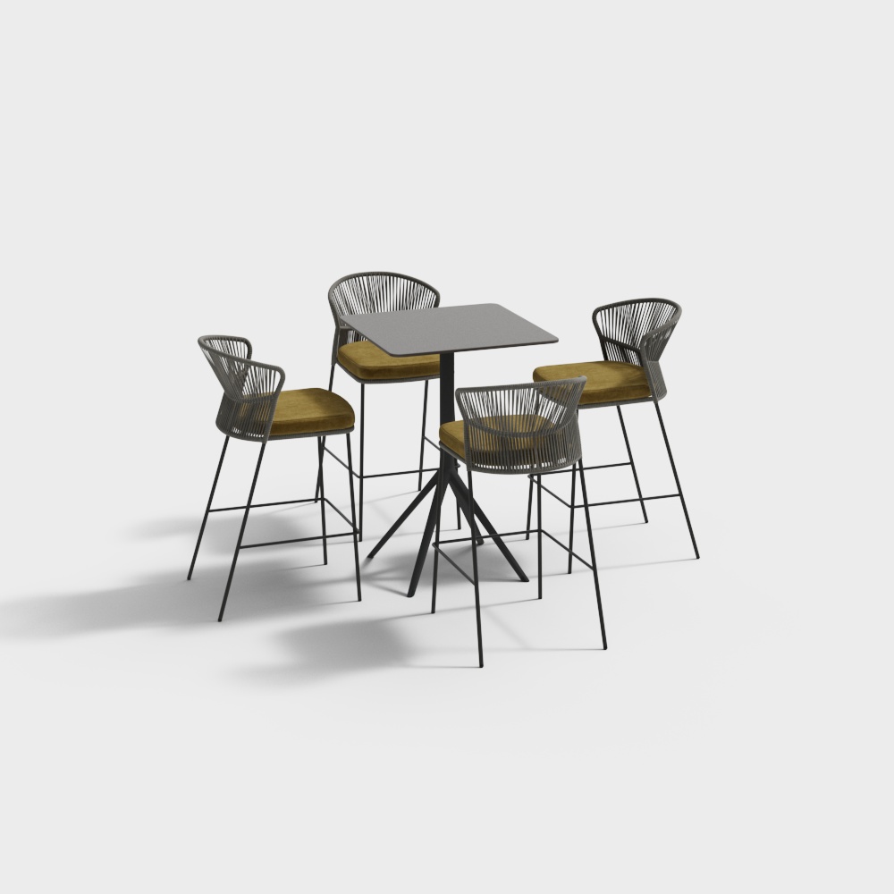 咖啡店高桌和椅子組