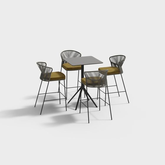 咖啡店高桌和椅子組