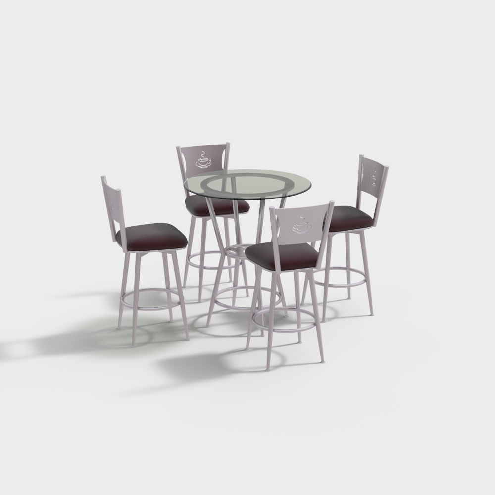 咖啡店高桌和椅子組