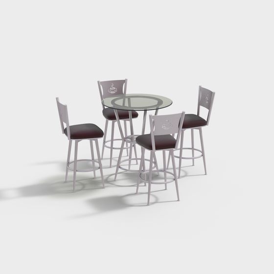 咖啡店高桌和椅子組