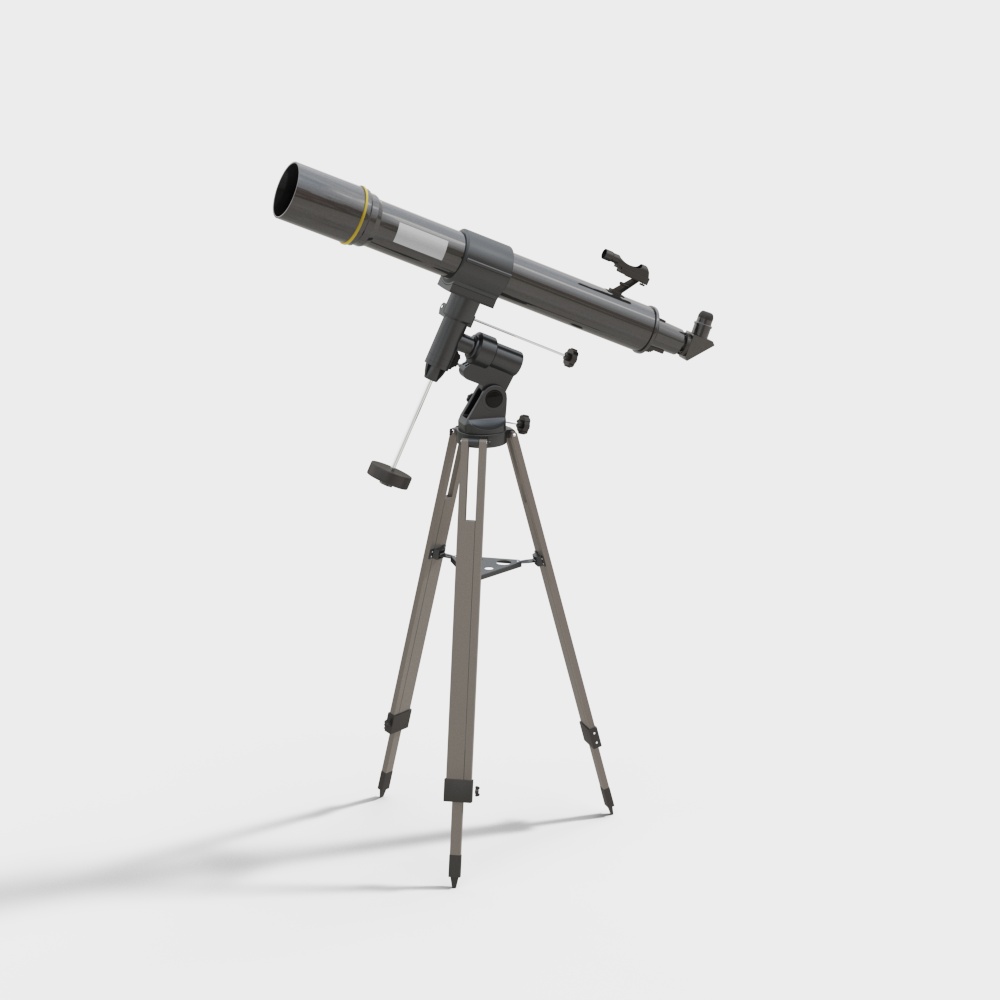 Low-Poly Telescope 3D Model for Creative Projects