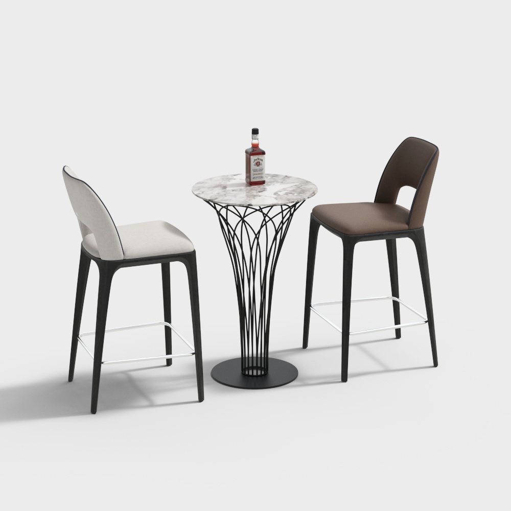 Minimalist Bar Counter Set 3D model