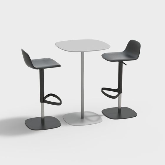 Elegant Minimalist Bar Stool 3D model