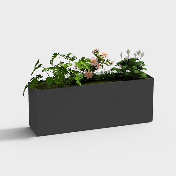 Urban Oasis Flower Bed 3D model
