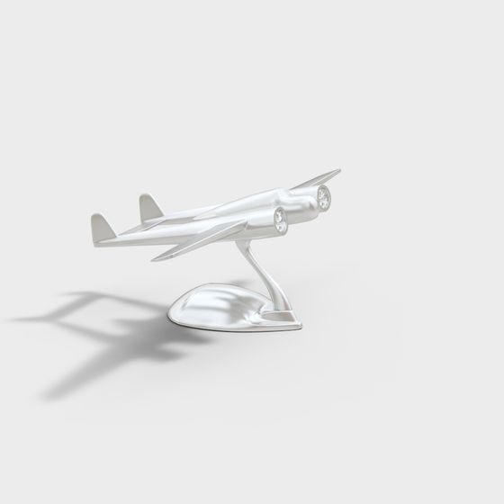 Jet Stream Low-Poly Airplane 3D model